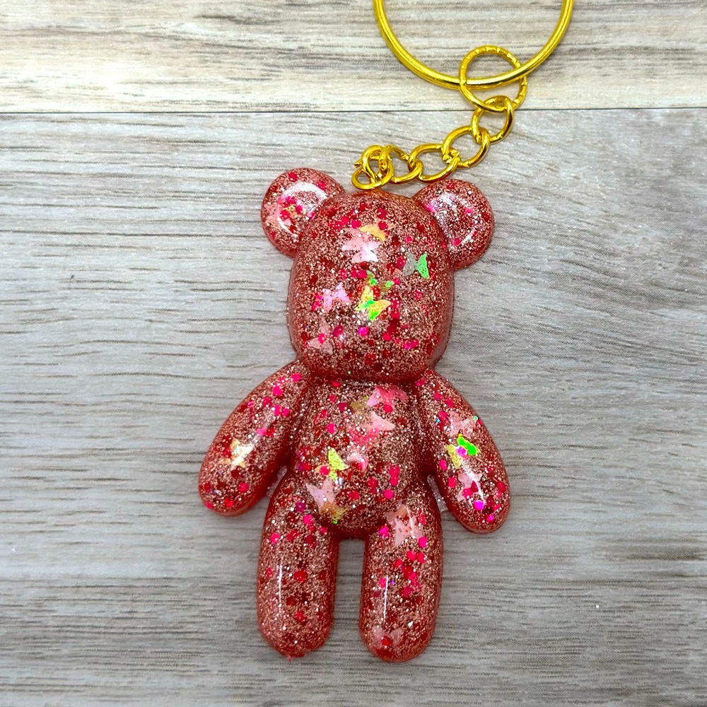 Handmade Resin Keychain Bear